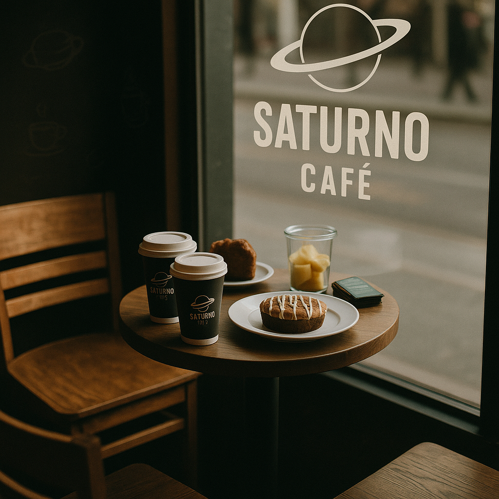 imagen del interior de la cafeteria Saturno Café